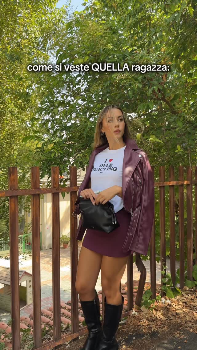 Instagram post by @flaviaadonnini for TALLY WEiJL. Caption reads: Stylish at school or team basic?🫶🏻👗

I was....