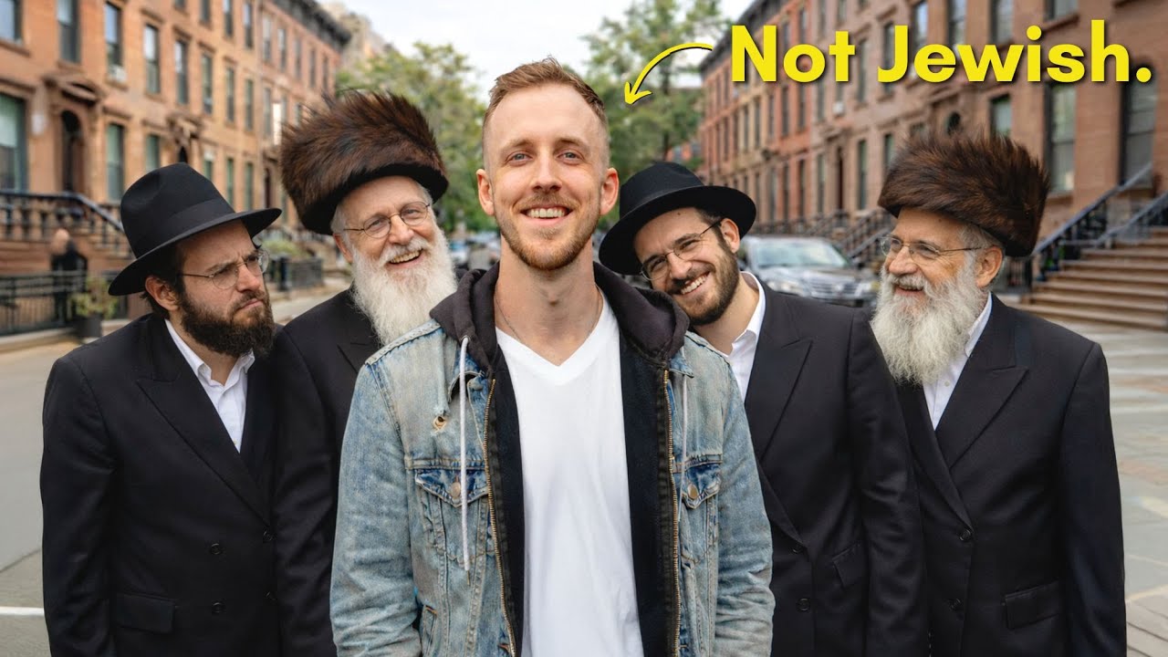 YouTube post by @DiscoverConnection for Lingopie. Caption reads: I Lived 72 Hours With Hasidic Jews... It Was Not....