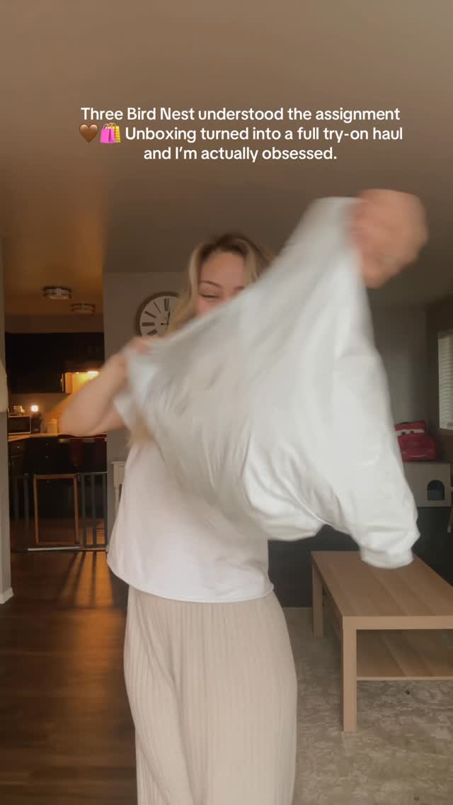 Instagram post by @madelynputney_ for Three Bird Nest. Caption reads: [...] I love the pants!!✨
•
•
•
threebirdnest....