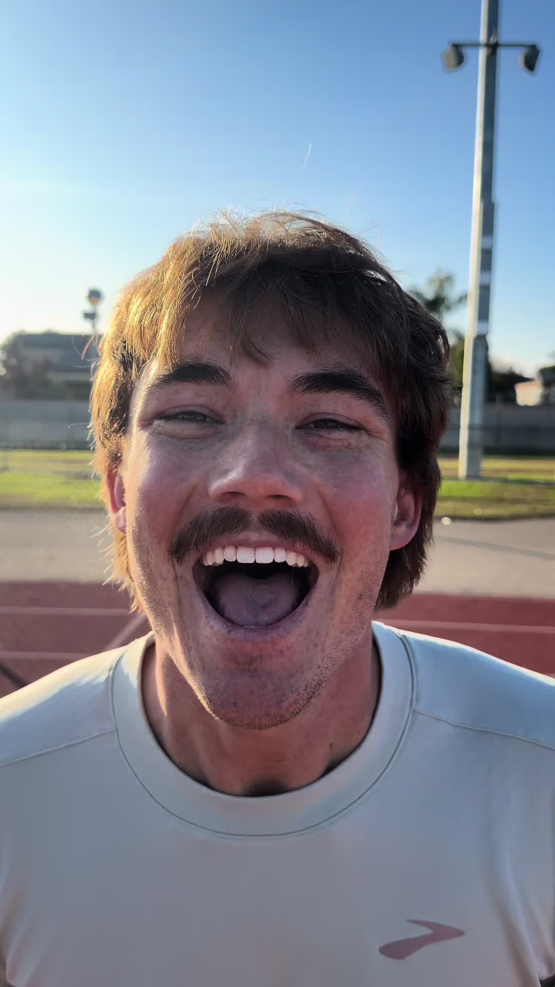 TikTok post by @cadenruns for Brooks Running. Caption reads: my mom and I ran a mile in the NEW @Brooks Running....