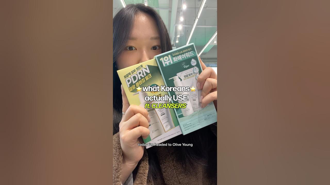 YouTube post by @Heyinns for YesStyle. Caption reads: What do Koreans actually use for CLEANSING?💦🧐.