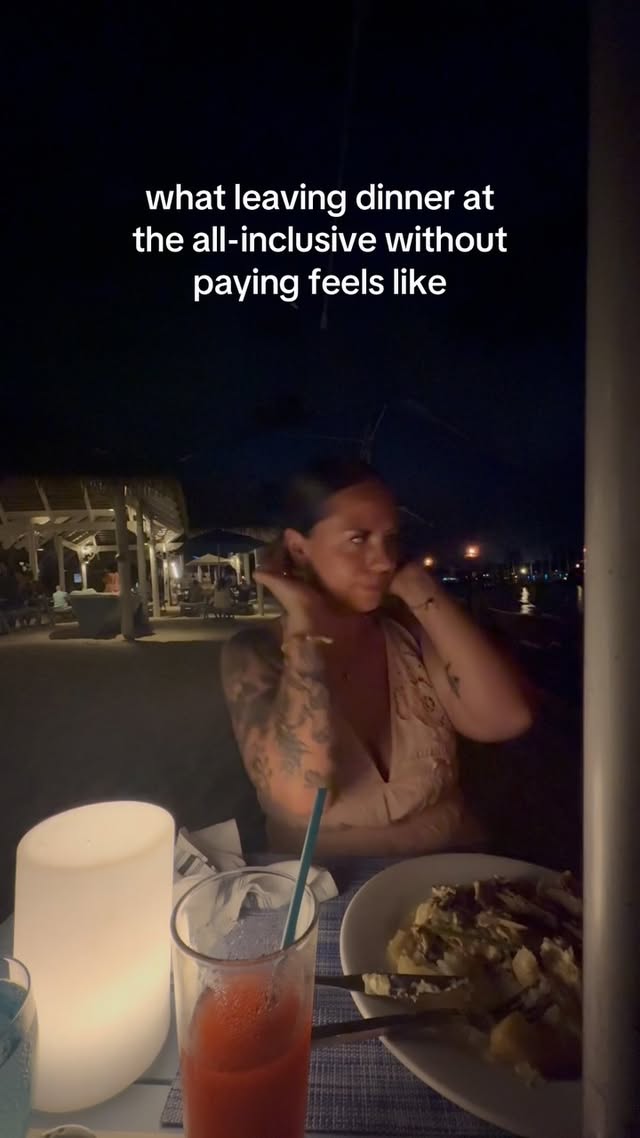 Instagram post by @jenna_bariatricbestie for Sandals Resorts. Caption reads: criminal activity 🚔‼️ and having to post this....