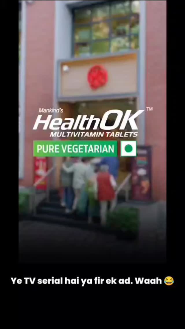 Instagram post by @_ashleelbro_ for HealthOK Tablets. Caption reads: HealthOk's new ad is way crazier than many daily....