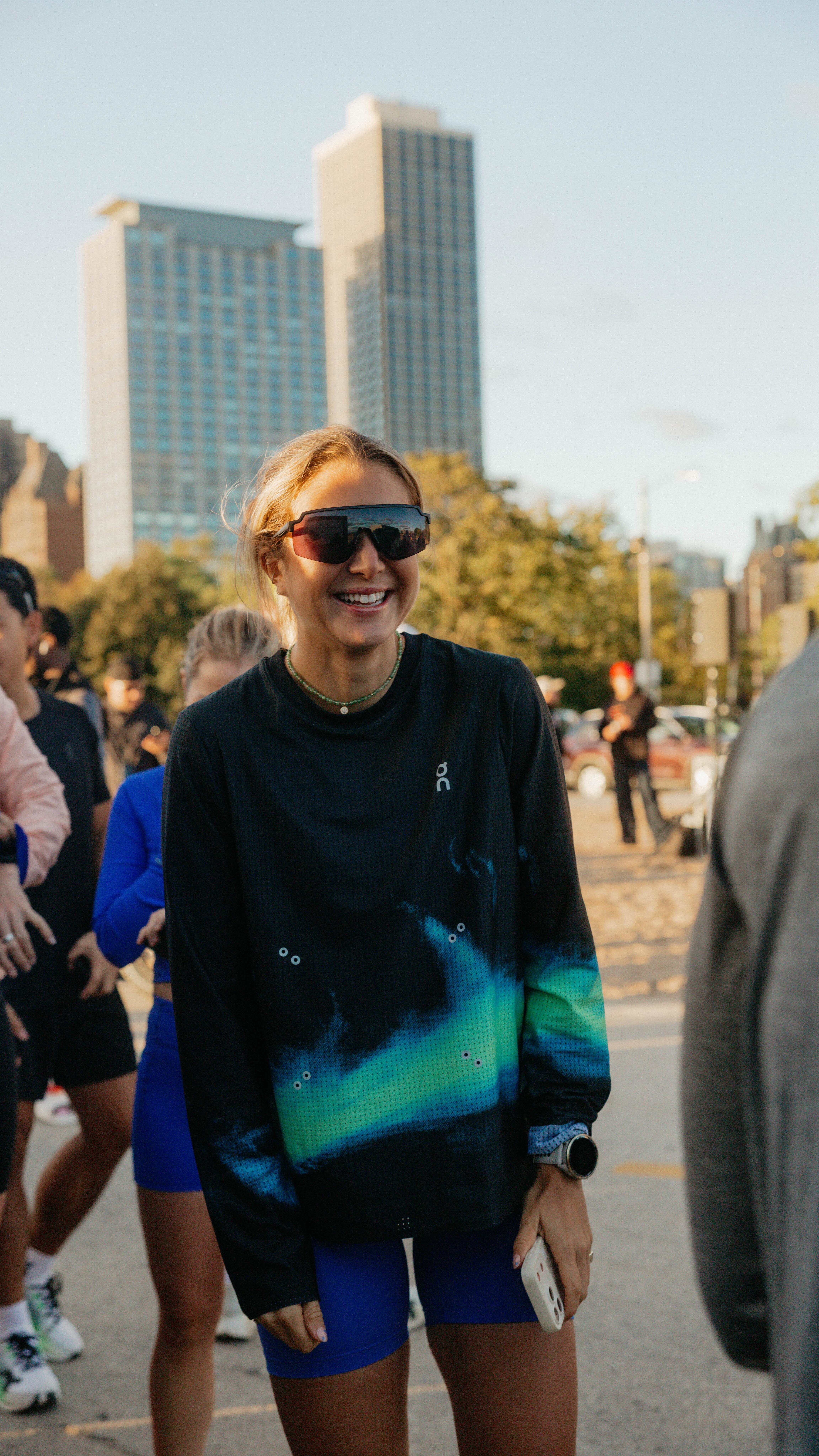 Instagram post by @runningonveggies for DripDrop. Caption reads: The Chicago Marathon was earlier in the season,....