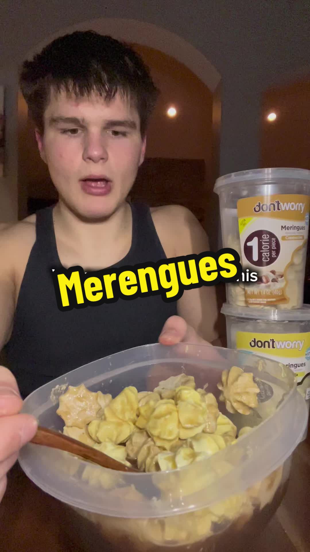 TikTok post by @maximus_munch for dontworrysnacks. Caption reads: I love my sorry ahh merengues so much🥹 @dontworry....