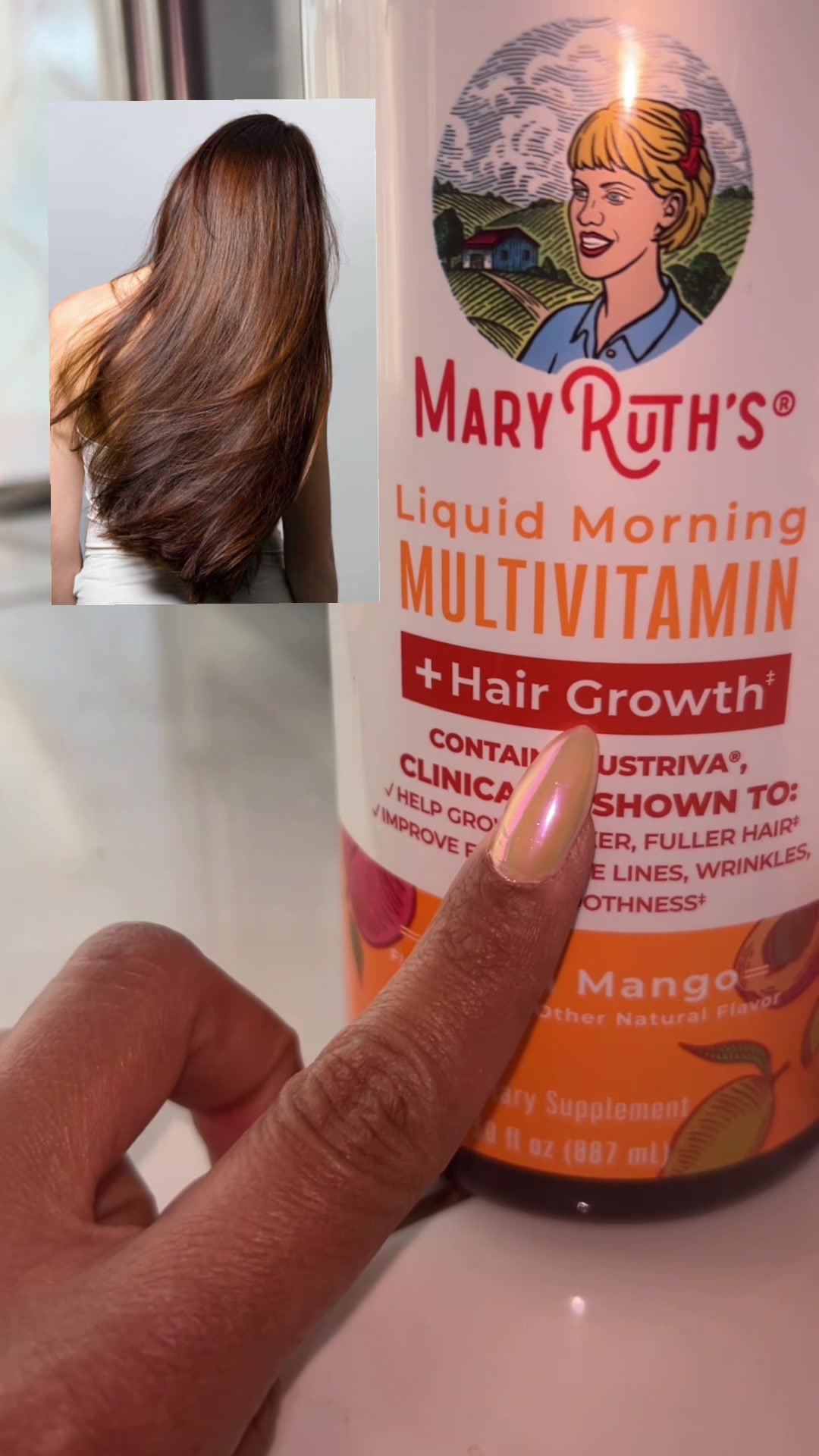 TikTok post by @lifeadvicebyjasmin for MaryRuth Organics. Caption reads: LET YOUR HAIR START FLOURISHING TODAY!!!....