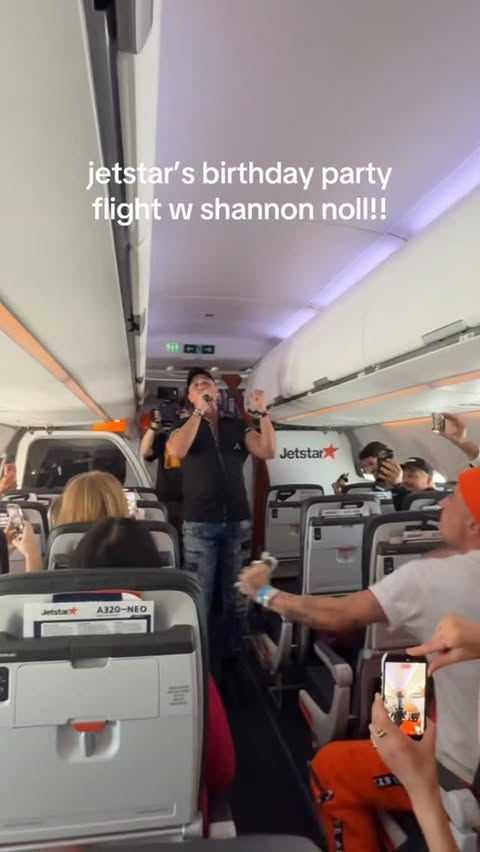 Instagram post by @biancainmelbourne for Jetstar. Caption reads: epic performance by @nollsie on @jetstaraustralia....