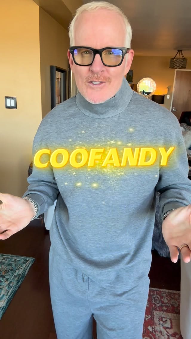 Instagram post by @dancingmichael_official for COOFANDY. Caption reads: [...] luxurious two piece set from....