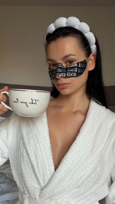 Instagram post by @ksushakhimiy for Babor. Caption reads: The day started beautifully with @baborofficial....