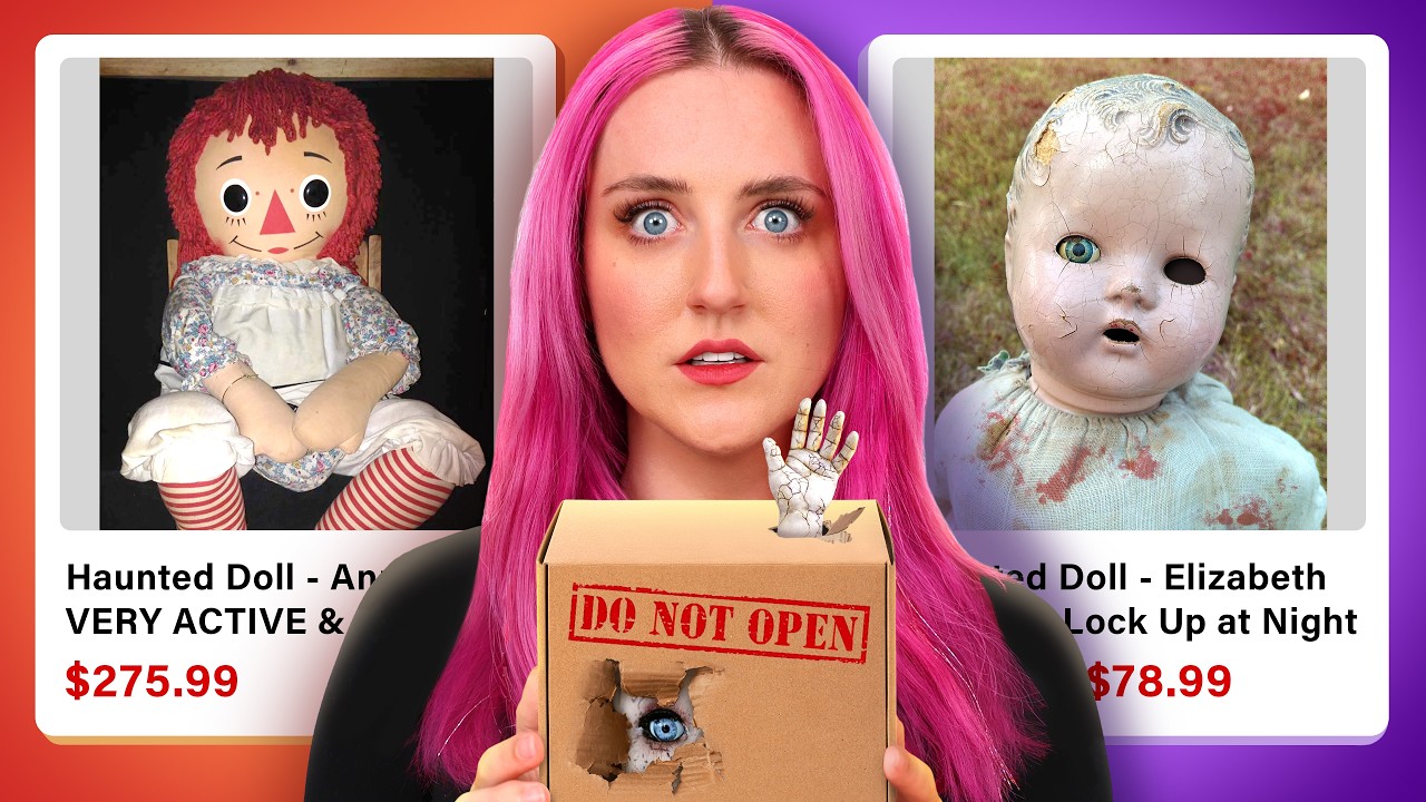 YouTube post by @hopescope for Whatnot. Caption reads: I Investigated HAUNTED Dolls.