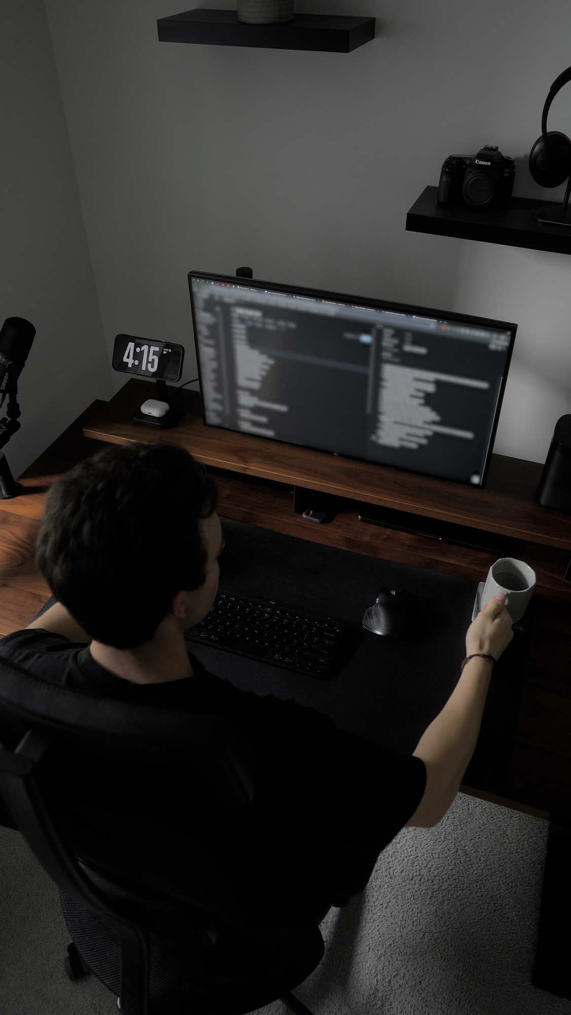 TikTok post by @dane_mcbeth for ESR. Caption reads: Upgrade my desk with @ESR US MagSafe 3-in-1....