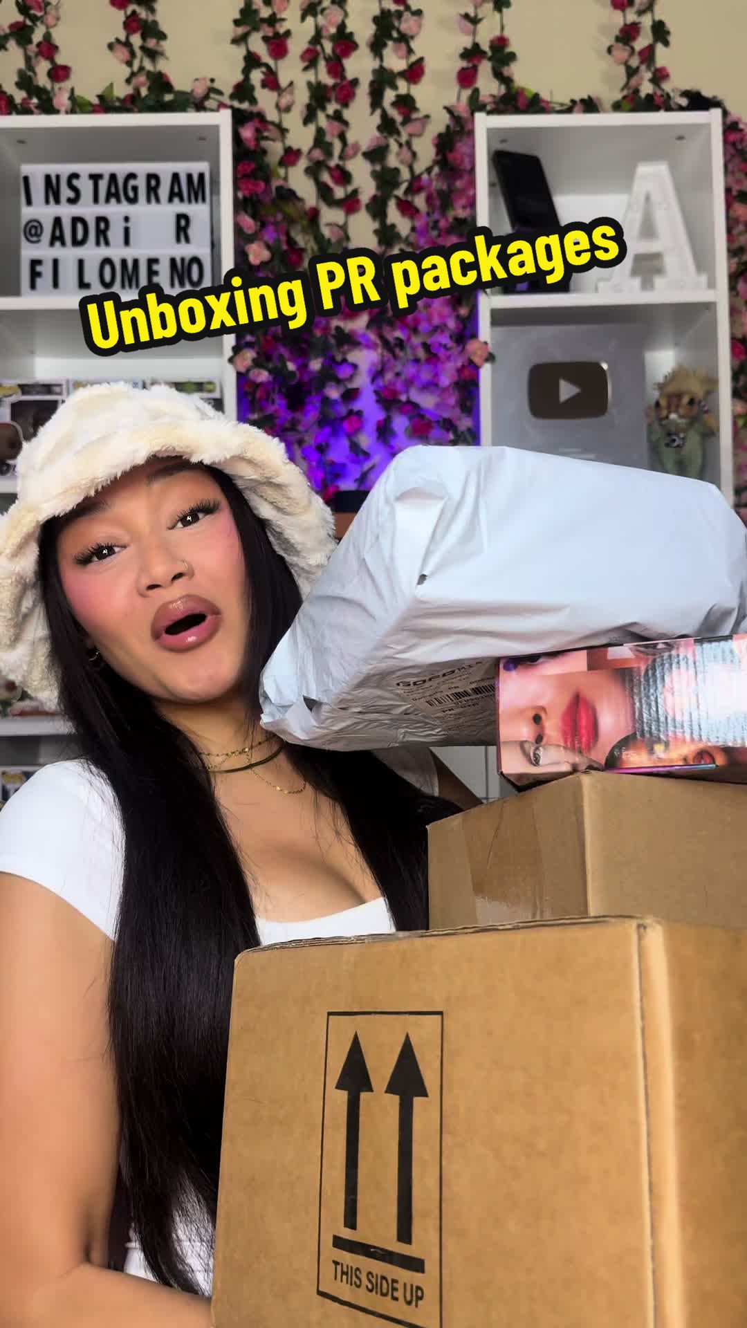 TikTok post by @adrianafilomeno for Danessa Myricks Beauty. Caption reads: [...] 🥹❤️@hudabeautyshop @Huda Beauty....