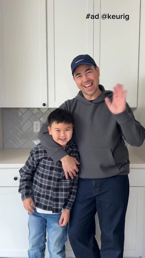 Instagram post by @greyandmama for Keurig. Caption reads: #ad This morning we’re honoring Dad’s favorite....