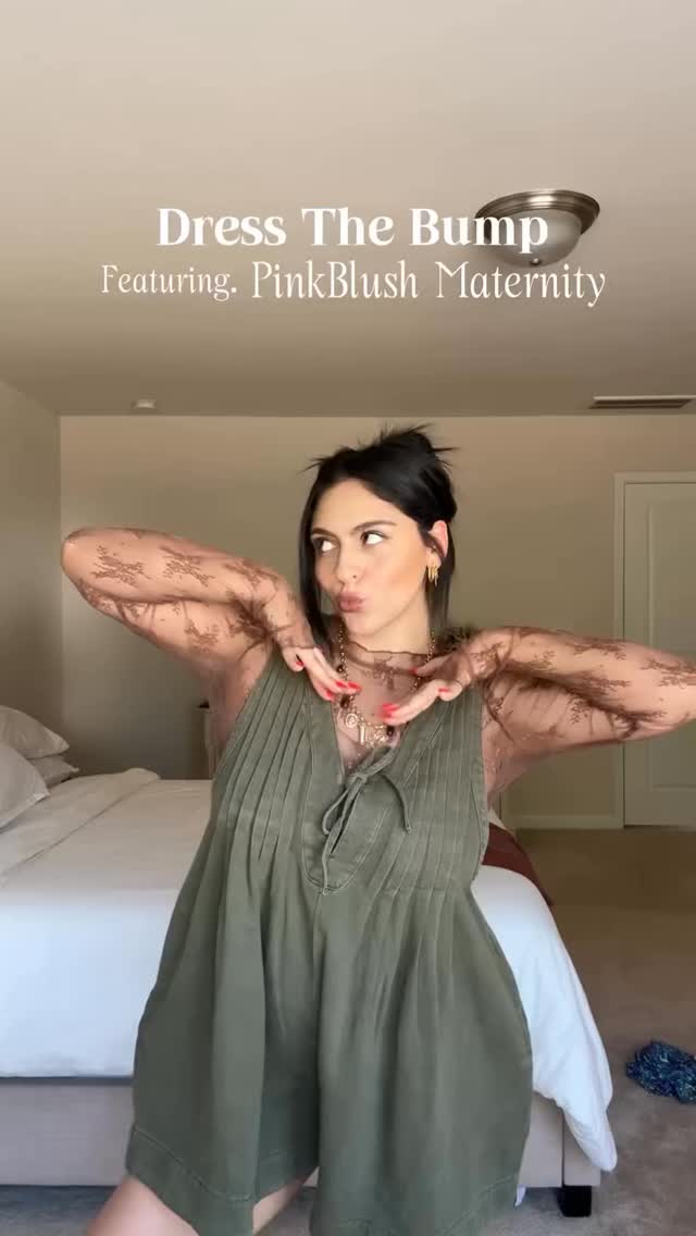 Instagram post by @alythebagel for PinkBlush Maternity. Caption reads: The perfect maternity pieces just in time for....