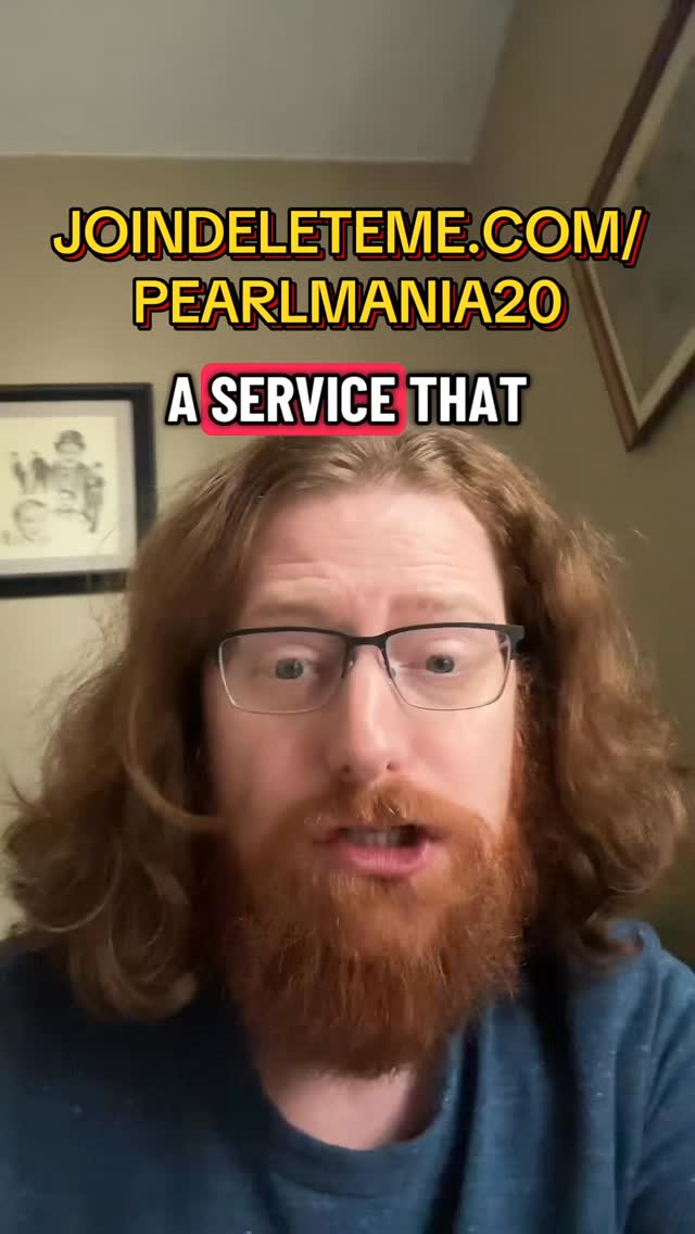 Instagram post by @pearlmania500 for DeleteMe. Caption reads: Stop leaving a trail of cookies! Sweep up after....