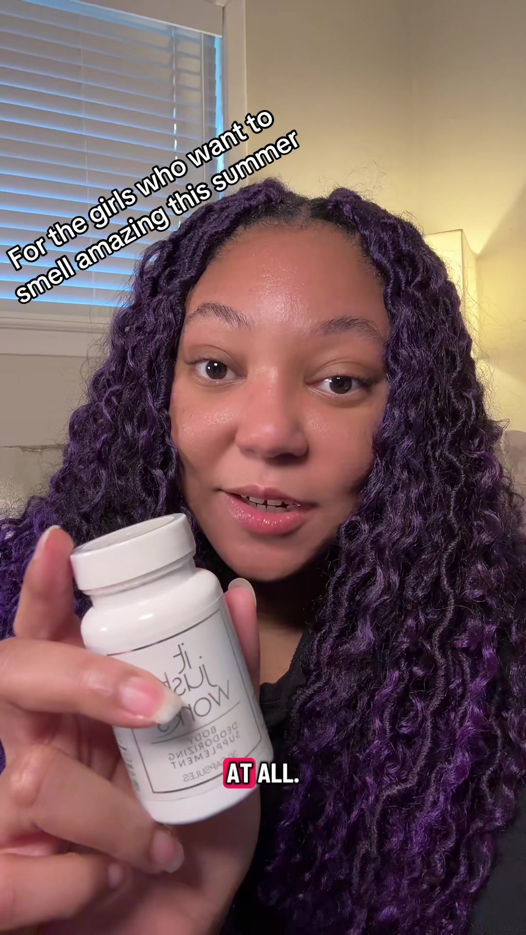 TikTok post by @semajinfocus for It Just Works!. Caption reads: A natural deodorant for the girls who want to....
