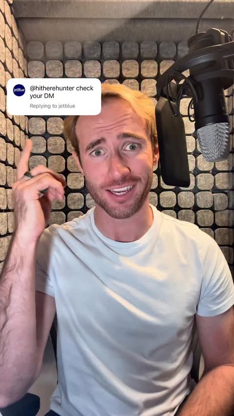 Instagram post by @hitherehunter for JetBlue. Caption reads: What would different @jetblue planes talk like?....