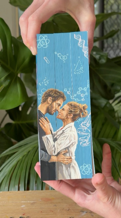 Instagram post by @brittanydixonart for Prime Video AU & NZ. Caption reads: When fake dating meets real chemistry… Adam and....