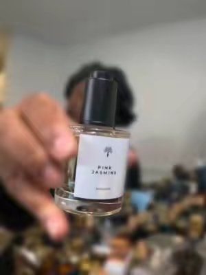 TikTok post by @rennie555 for Eternal Perfume Oils. Caption reads: Pink Jasmine Eternal Perfume Oils Blind Review Who....