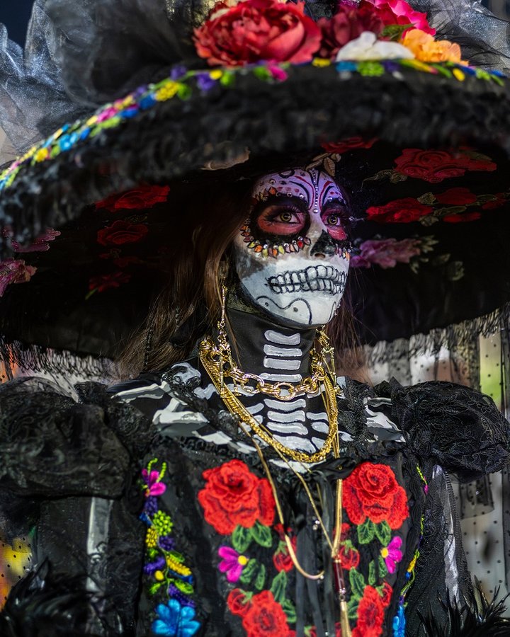 Instagram post by @hypebeastlatam for HYPEBEAST. Caption reads: Scenes from Día de los Muertos in Mexico, a....