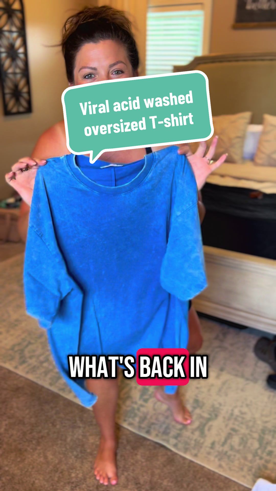 TikTok post by @holly_howton for Madison and Mallory. Caption reads: [...] this comfy acid washed shirt from Madison....