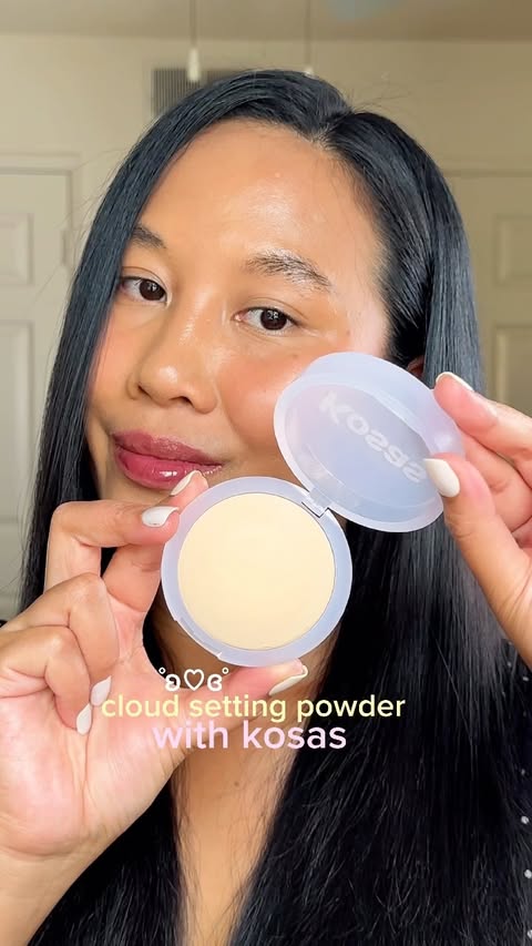 Instagram post by @glowycha for Kosas. Caption reads: finishing touch with @kosas ☁️ *pr/gifted ——- 🏷️....