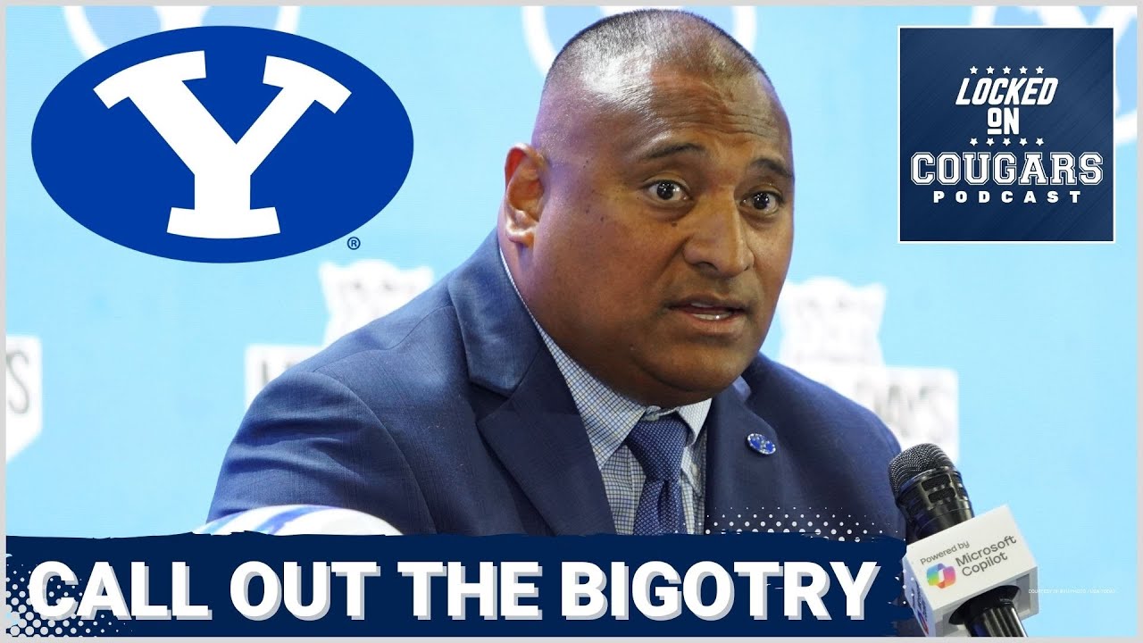 YouTube post by @LockedOnCougars for Omaha Steaks. Caption reads: BYU Fan's Letter IGNITES New Debate on Derogatory....