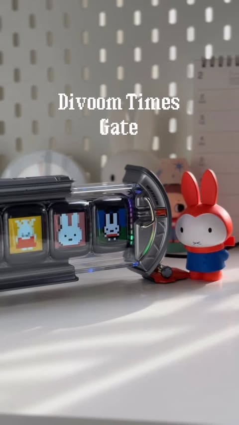 Instagram post by @coffeecloud9 for Divoom. Caption reads: [...] accessory ✨ got the times gate from....
