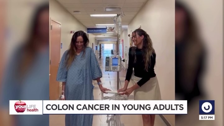 Instagram post by @kslnews for Intermountain Health. Caption reads: CANCER IN YOUNG ADULTS: Brinlee Luster was 21....