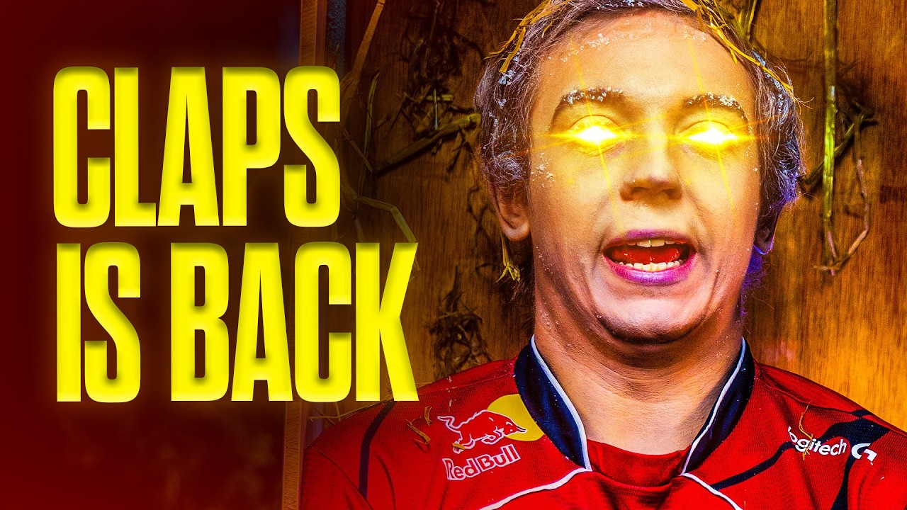 YouTube post by @G2LoL for G2 Esports. Caption reads: CLAPS IS BACK | LEC Versus 2026.