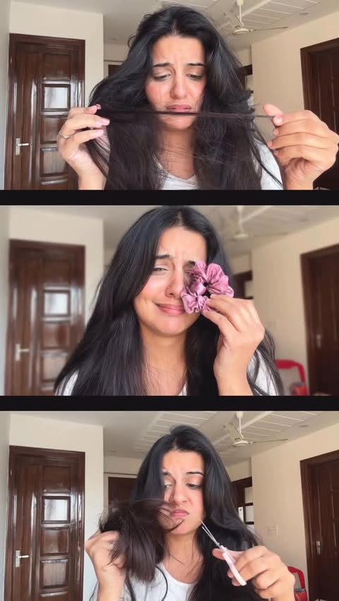 Instagram post by @iishmita for BBlunt. Caption reads: THE Best shampoo for seasonal hair fall in India.....