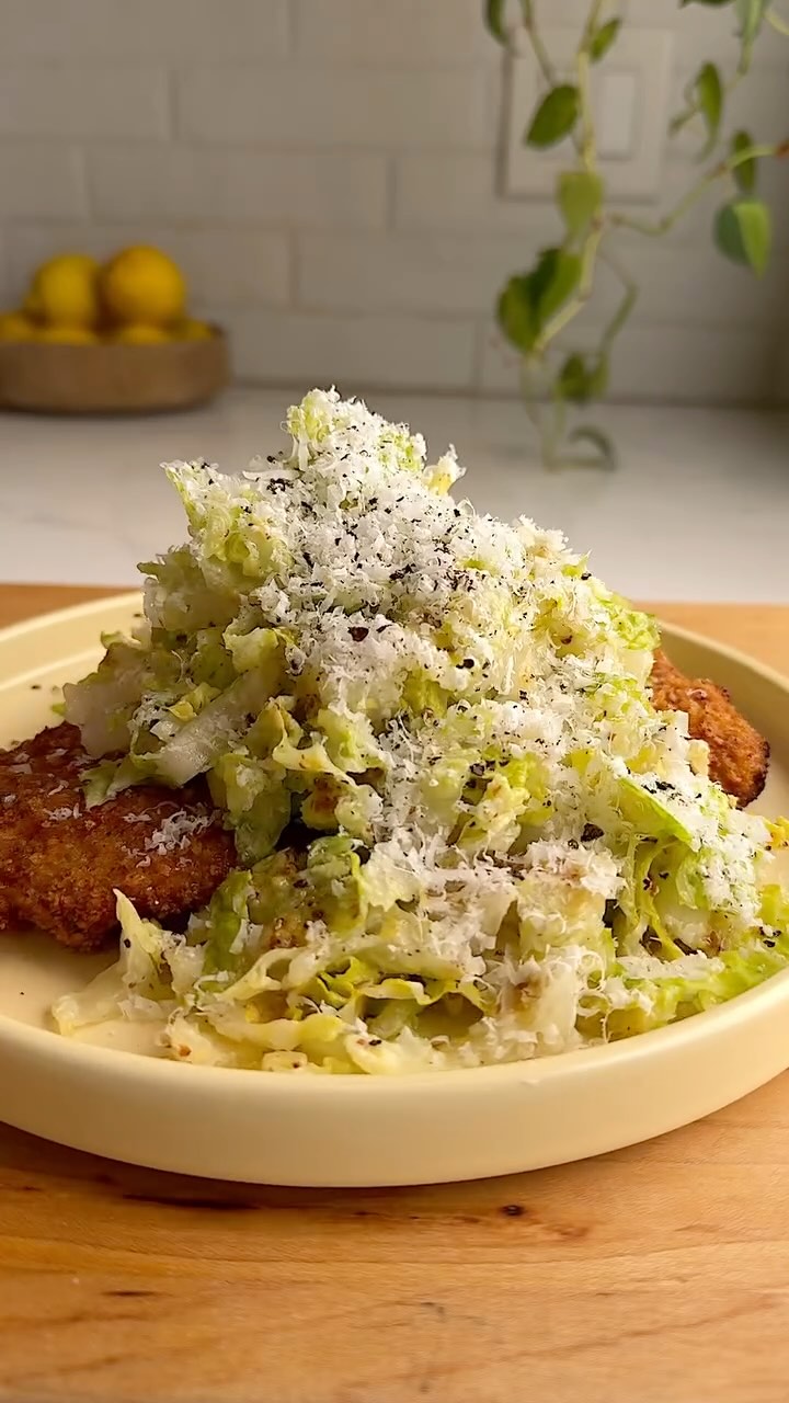 Instagram post by @whisperofyum for Safeway. Caption reads: Everyone loves a good schnitzel and this one has....