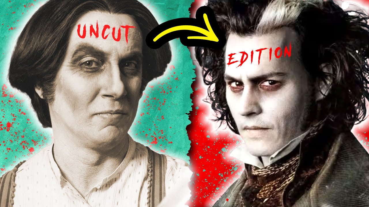 YouTube post by @JonSolo for ArtStation. Caption reads: The VERY Messed Up Origins of Sweeney Todd (UNCUT).