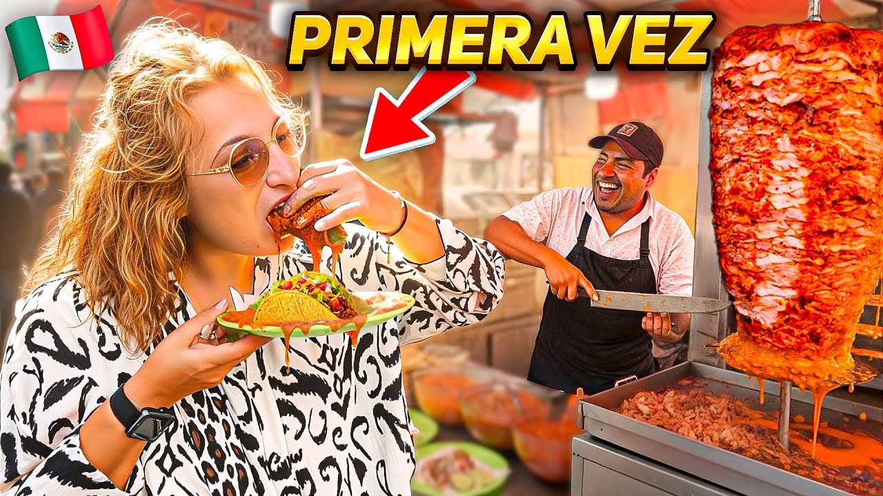 YouTube post by @aldarayalex for Civitatis. Caption reads: My mom tries street tacos in Mexico City for the....