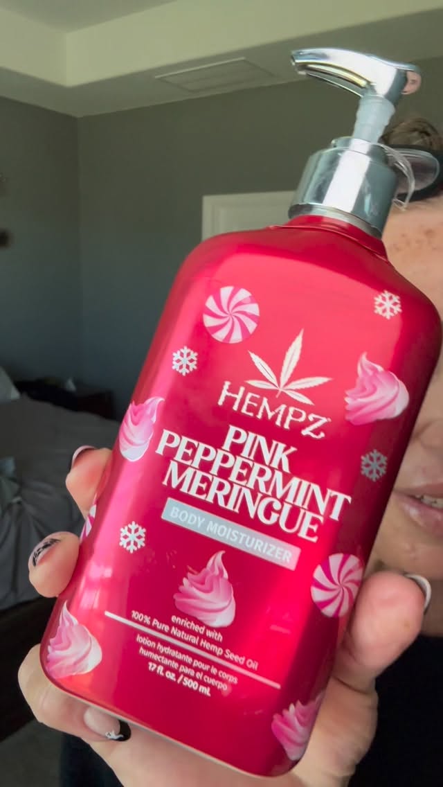 Instagram post by @just_janci for Hempz. Caption reads: @hempzofficial available on @amazon 
can we just....