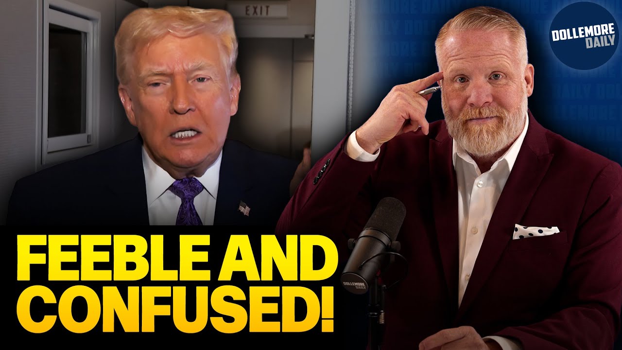 YouTube post by @dollemore for Sheath Underwear. Caption reads: Trump GETS CONFUSED When Asked About His Secret....