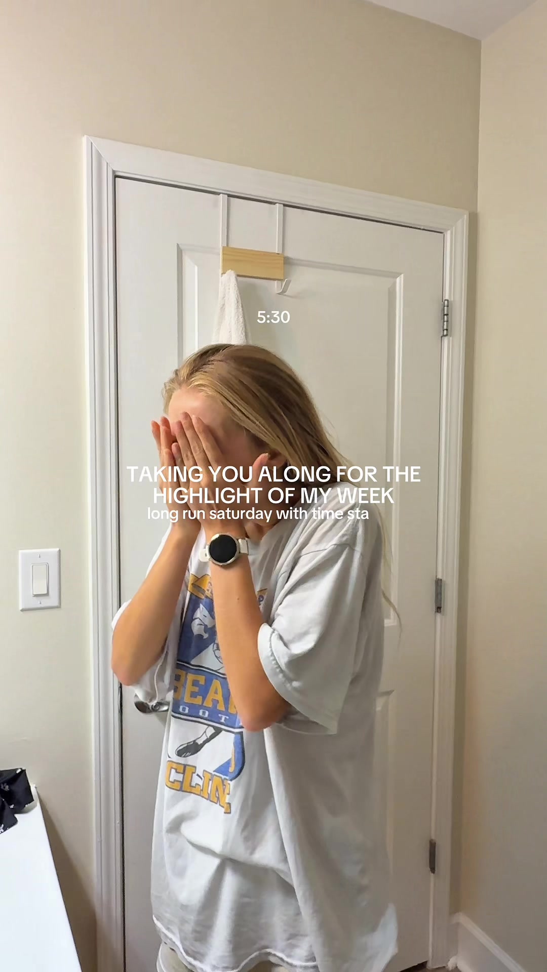 TikTok post by @clairepurnell1 for Sprints. Caption reads: chatty long run saturday vlog :) #runnergirl....