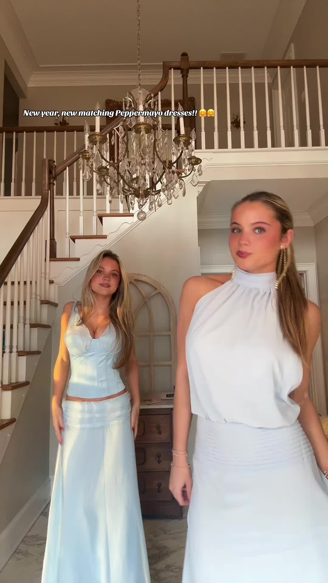 TikTok post by @therozmajzltwins for PEPPERMAYO. Caption reads: We’re in love💖 @PEPPERMAYO! #ad .