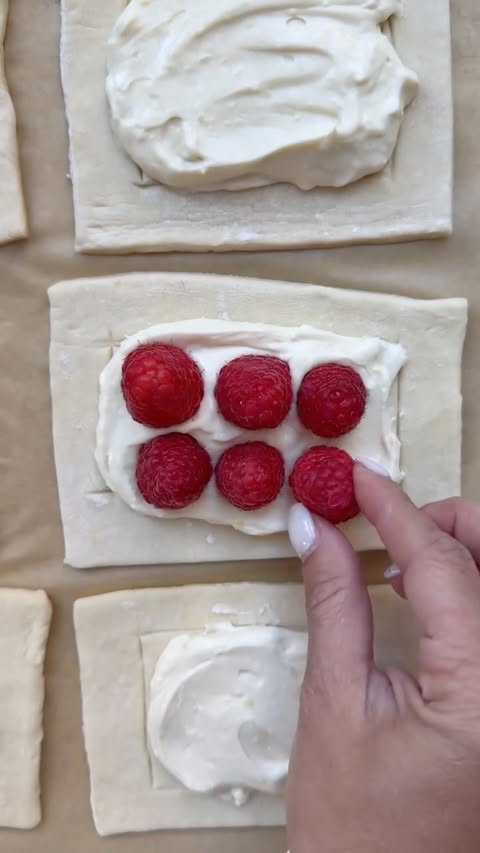 Instagram post by @healthyfitnessmeals for Fresh Thyme. Caption reads: Raspberry Cheese Danishes PERFECT for the....