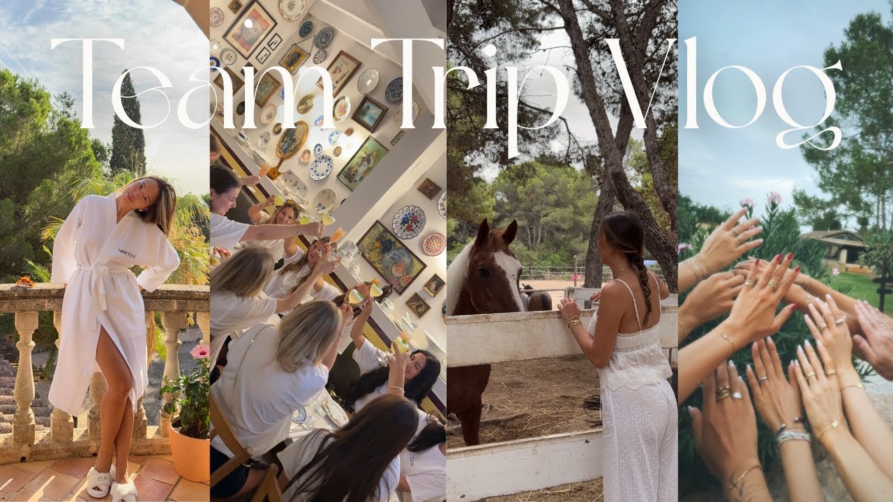 YouTube post by @adorablecaro for Braineffect. Caption reads: *omg* The FIRST N9 TEAM trip to MALLORCA 🌴😭 |....