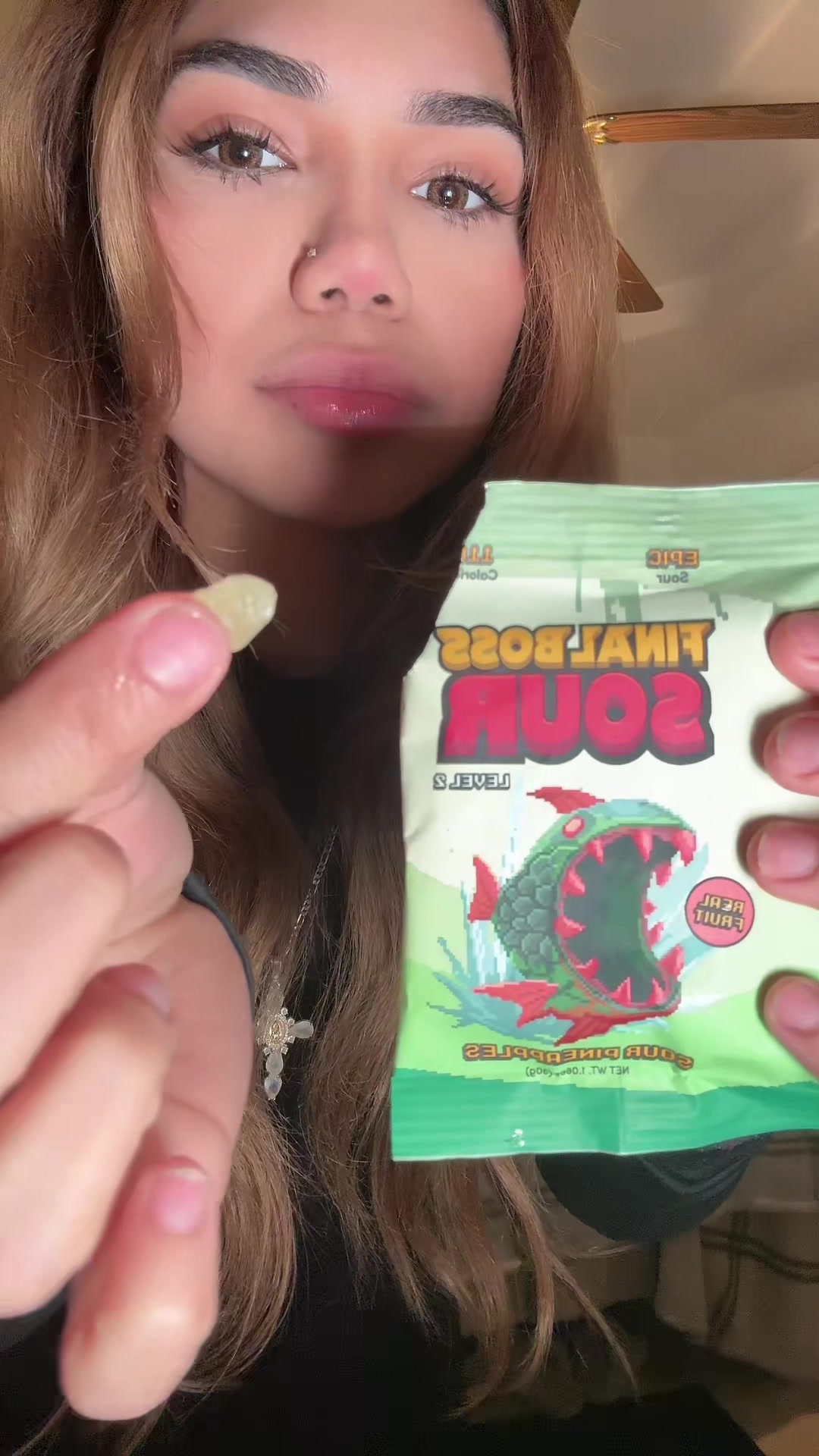 TikTok post by @lifewn311y for Final Boss Sour. Caption reads: [...] were mango ,kiwi then pineapple....