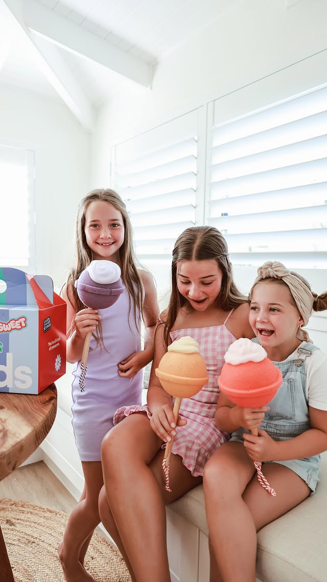 Instagram post by @the.quinn.girls for Allkinds. Caption reads: Super excited to share the ALLKINDS X CHUPA CHUPS....