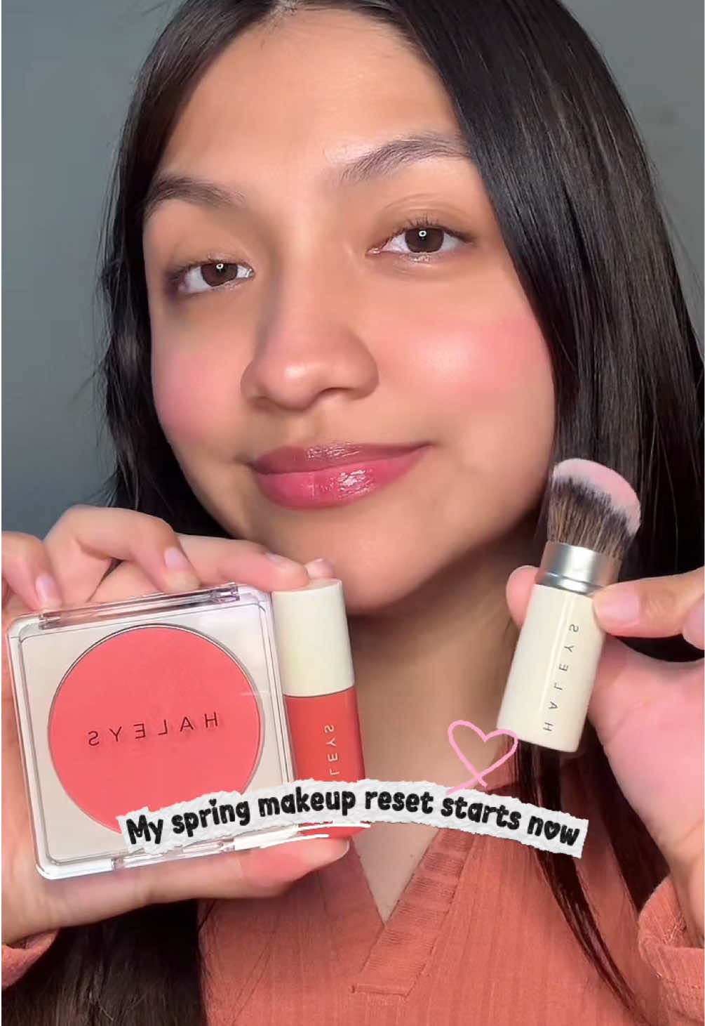 TikTok post by @crystalgz0 for HALEYS. Caption reads: [...] every Glow-On-The-Go purchase on TTS🎁....