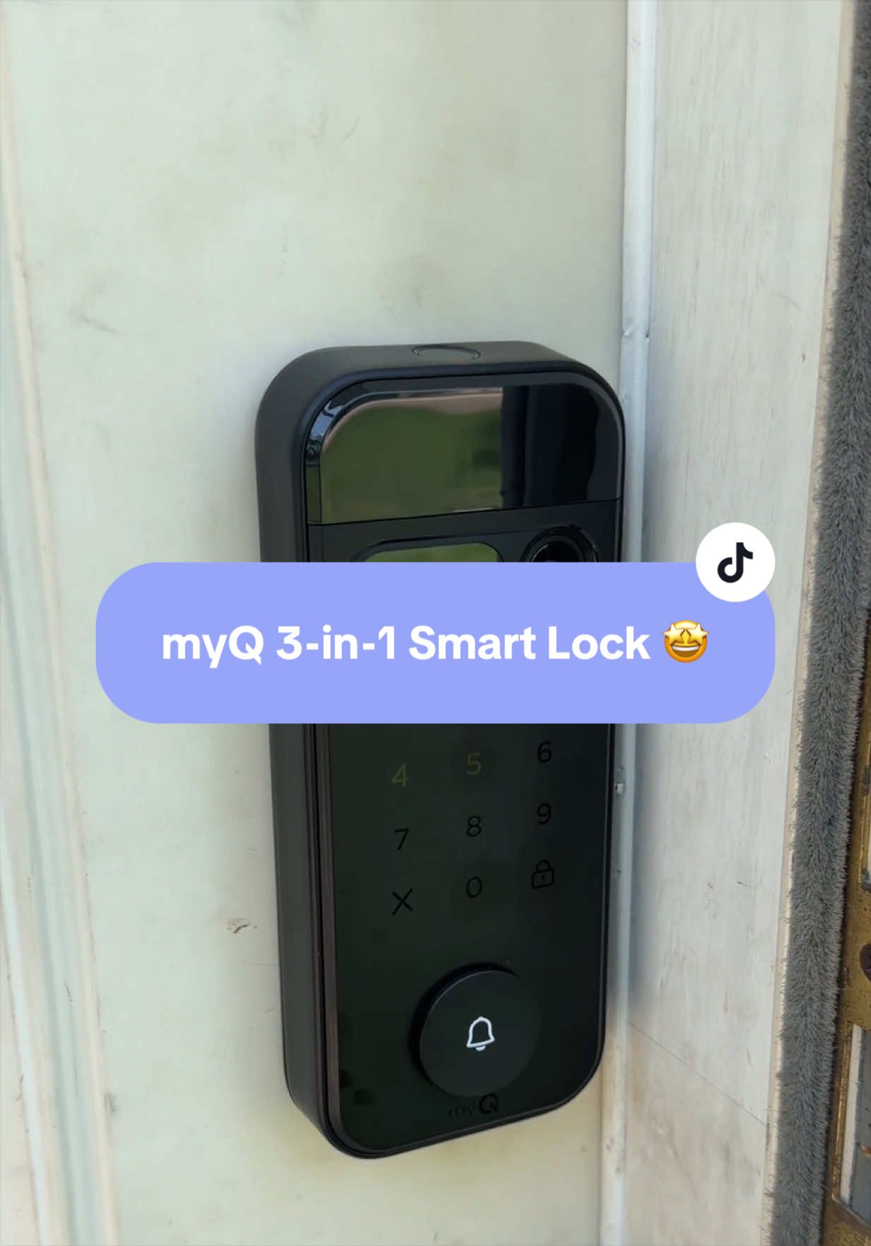 TikTok post by @vanessa.solissss for myQ. Caption reads: [...] #TikTokMadeMeBuylt #SmartLiving @myQ.