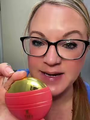TikTok post by @ashley00thomas for Kirby Kosmetics. Caption reads: No Harsh Chemicals- Great coverage @Kirby....