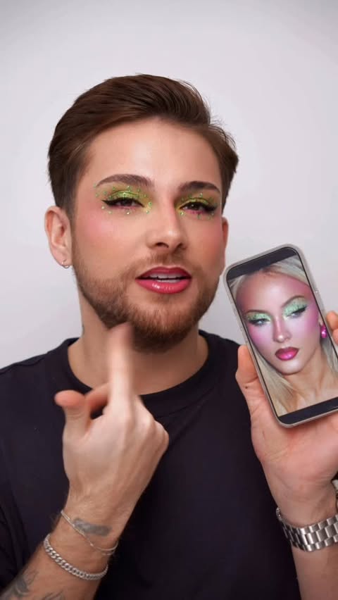 Instagram post by @jerrelbaumann for Catrice Cosmetics. Caption reads: ZARA LARSSON make-up! Haar make-up artist moet....