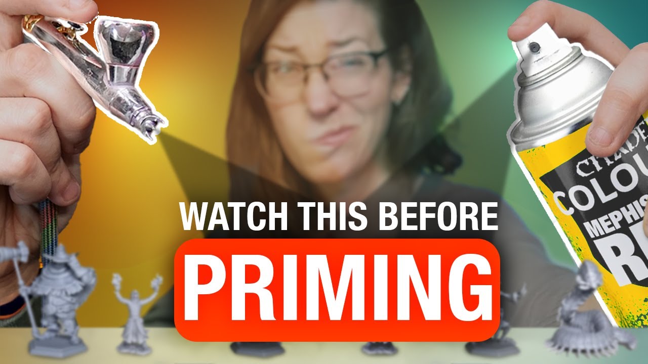 YouTube post by @LylaMev for MyMiniFactory. Caption reads: The ONLY Priming & Base Coating Guide You’ll Ever....