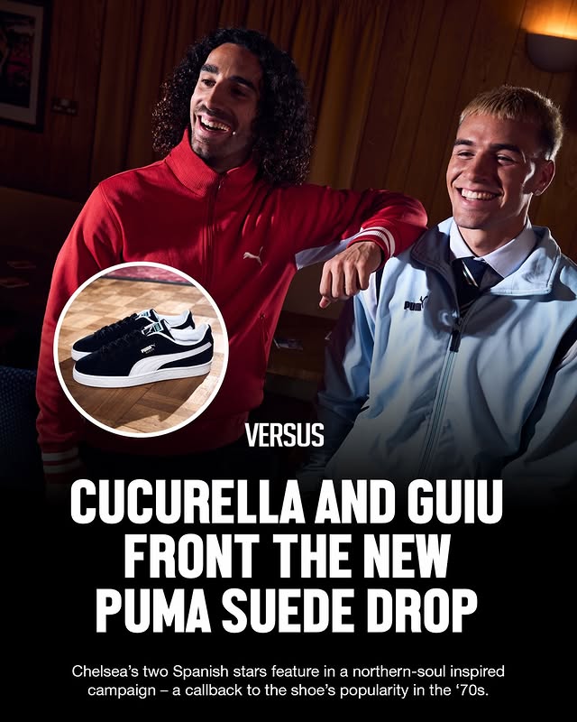 Instagram post by @versus for PUMA Sportstyle. Caption reads: PUMA have unveiled vibrant new colourways for the....