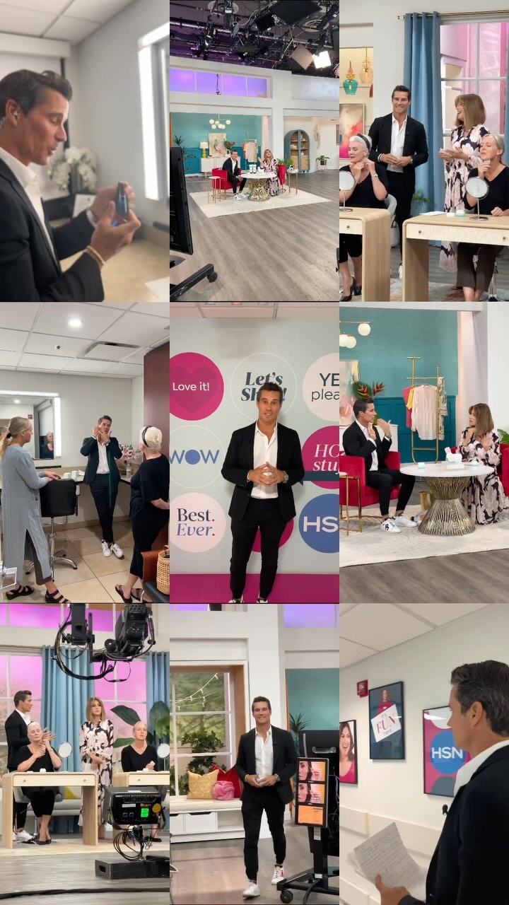 Instagram post by @stephanecolleu for HSN. Caption reads: Thank you @hsn for having our CEO @stephanecolleu....