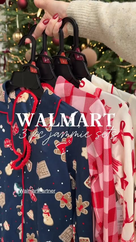 Instagram post by an influencer for Walmart. Caption reads: [...] adorable girls pajama sets @walmart....